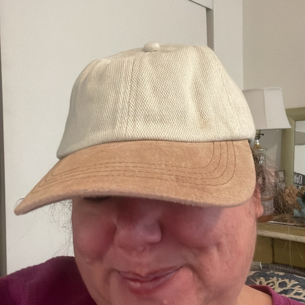New White cream adjustable dad hat canvas